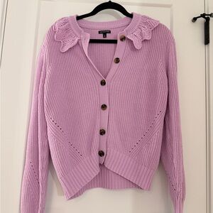 Who What Wear Lilac Cardigan with Button Detail